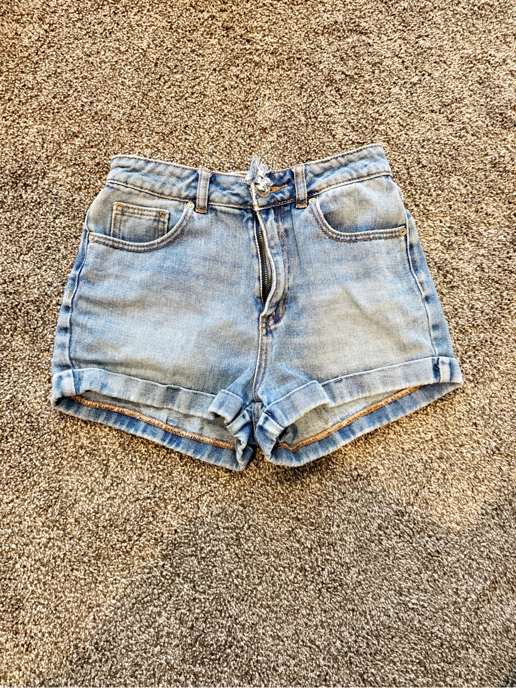Bullhead Denim Co. High-Rise Light Wash Denim Shorts